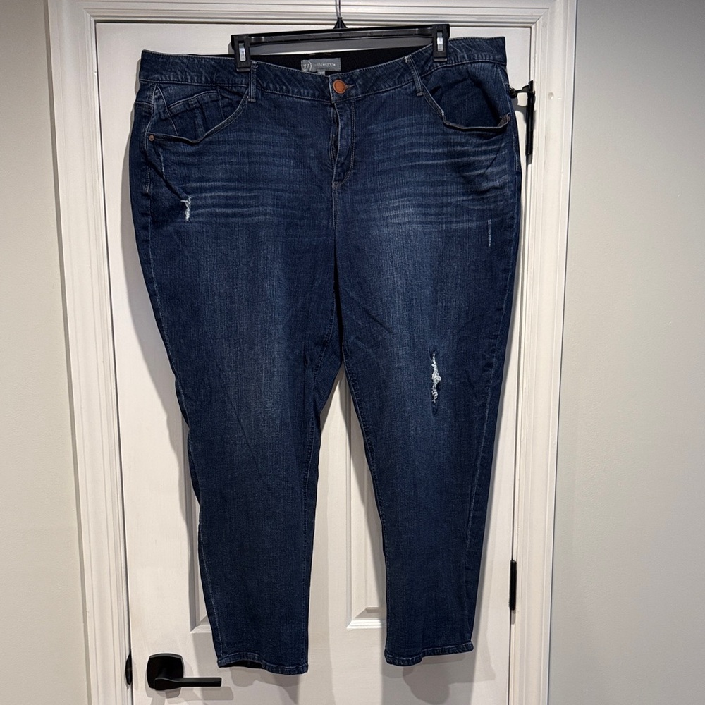 Wit & Wisdom Dark Indigo Ankle Jeans